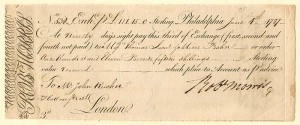 Robert Morris signed Document - Autograph - Signer of the Declaration of Independence